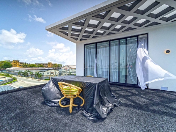 Rooftop terrace of luxury home in Chevron Lekki