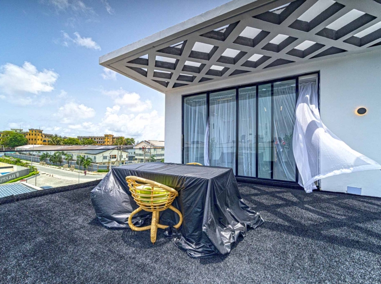 Rooftop terrace of luxury home in Chevron Lekki