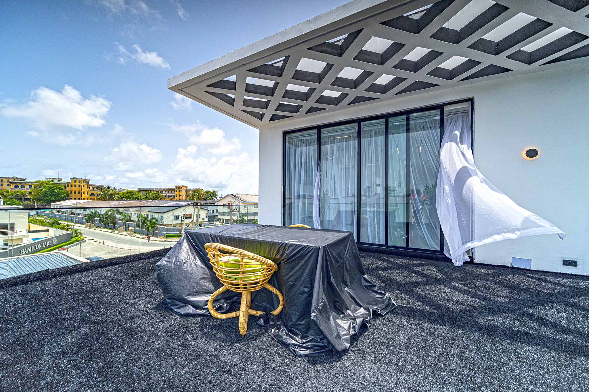 Rooftop terrace of luxury home in Chevron Lekki